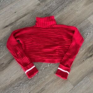 Lovers + Friends Vibrant Red Turtleneck